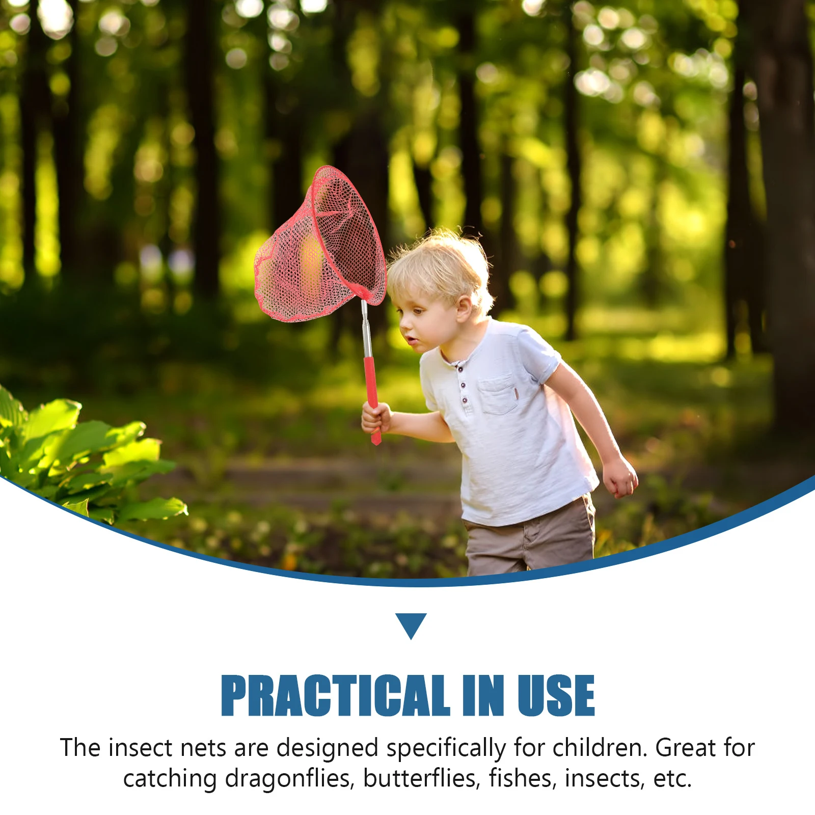 

5pcs StainlessSteel Retractable KidsInsectNets ButterflyCage TelescopicBugCatcher PoolCleaning