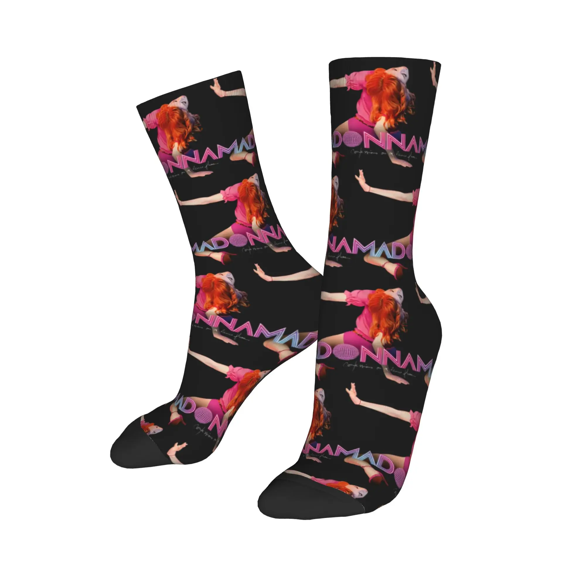 Fashion Male Men Socks Hip Hop Y2K Singer Madonnas Sock Polyester  Sport Women Stockings Spring Summer Autumn Winter