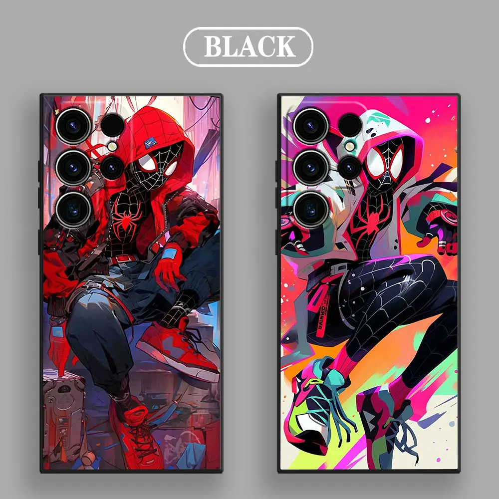 SPIDER MAN Morales Gwen Phone Case For Samsung Galaxy S24 Ultra Cases S23 S21 S20 FE S22 9 Plus Note 20 Ultra 10 Silicone Cover