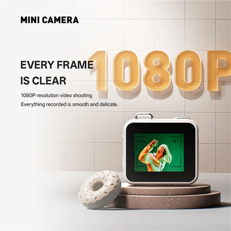 B04C-Retro Mini Câmera Digital Compacta HD CCD 1080P 800W Com Tela Para Viagens Ao Ar Livre Fotografia Gravação de Vídeo
