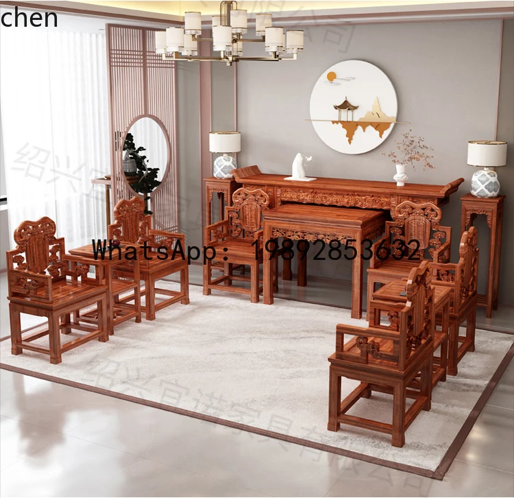six-piece solid wood bar case table hall furniture antique eight immortals table bar case table upturned head