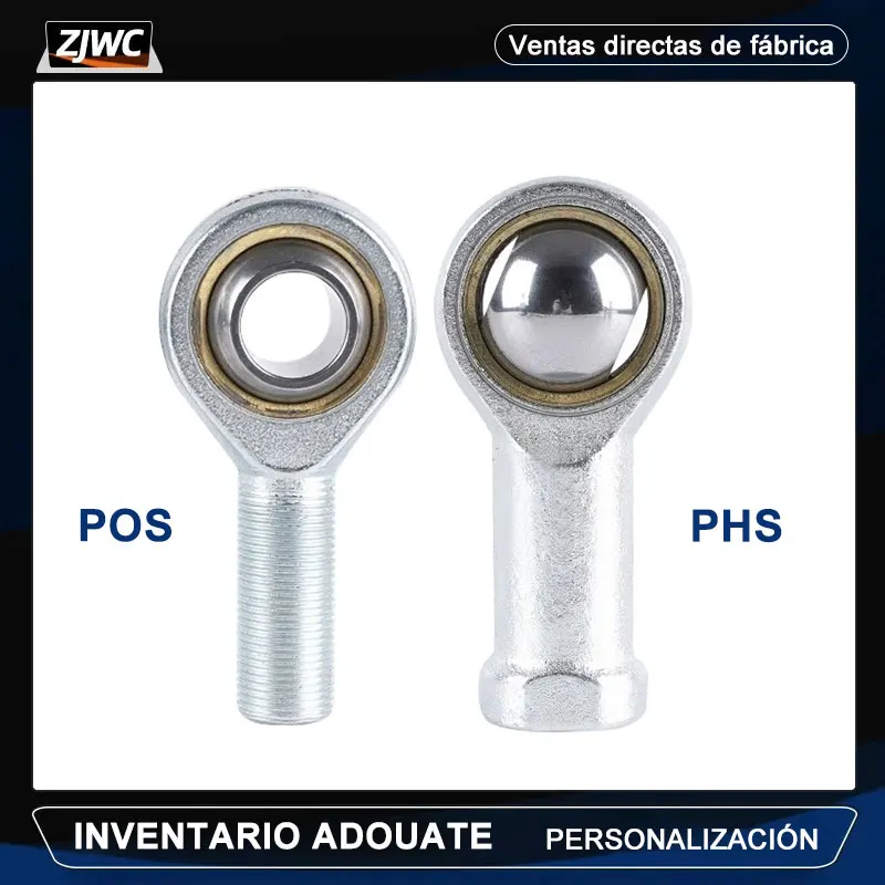 Rodamiento de junta de extremo de varilla PHS5 PHS6 POH10 POH12 POH16 PHS25 PHS20 rosca interna/POS5 POS6 POS8 POS10 POS12 POS16 rosca externa