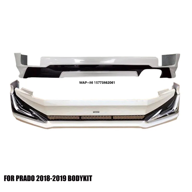Body Kit New Design for Fj150 Prado Front Rear with LED Light Style Bumper Lip 2018 -2019 Prado