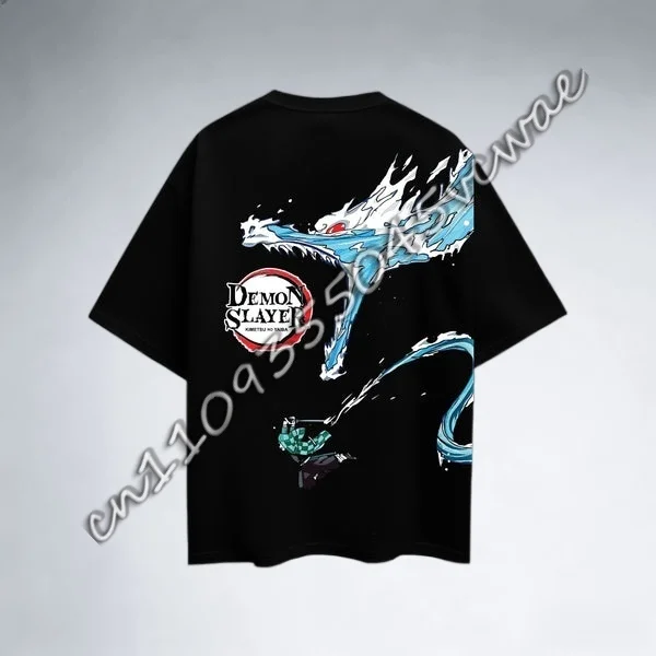 

Футболка Bandai Anime Demon Slayer Blade Tomioka Yoshiyuki Series: Крутая уличная одежда свободного кроя унисекс, летний топ для взрослых