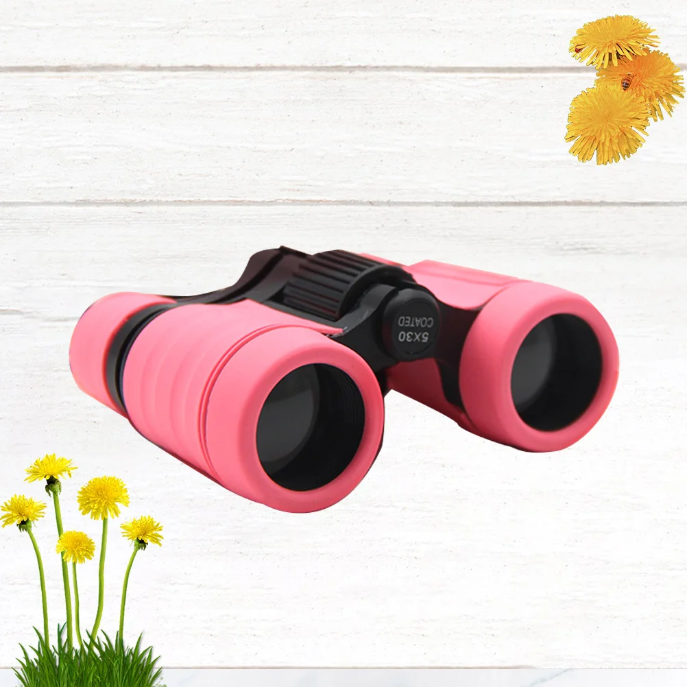 Focal Adjustable Children Telescope Toy Game Props Birthday Present for Entertaining Bird Watching (Pink)