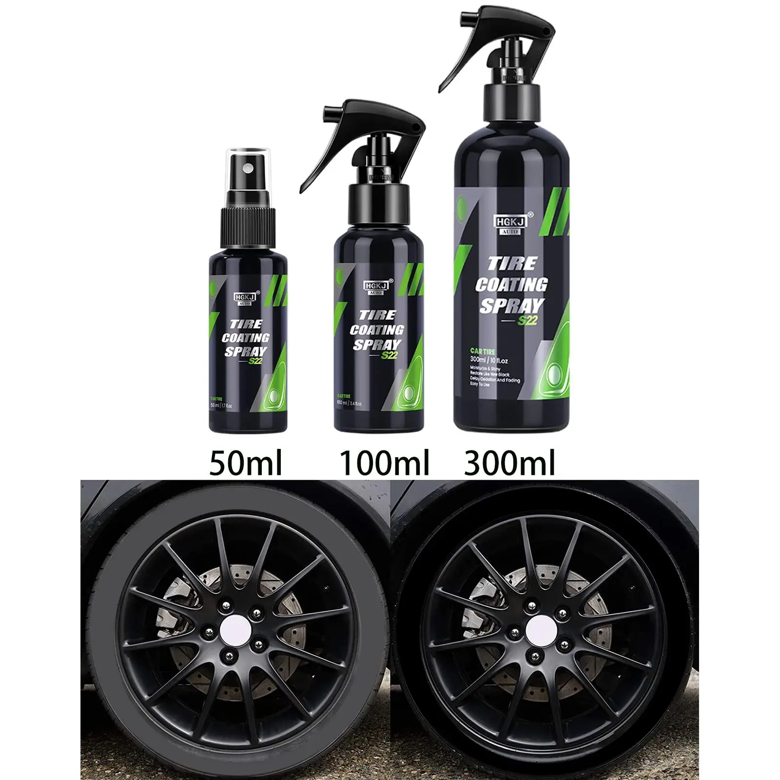 Tyre Gloss Spray Moisturize Delay Oxidation and Fading Wheel Cleaner Fit for Car Wheel