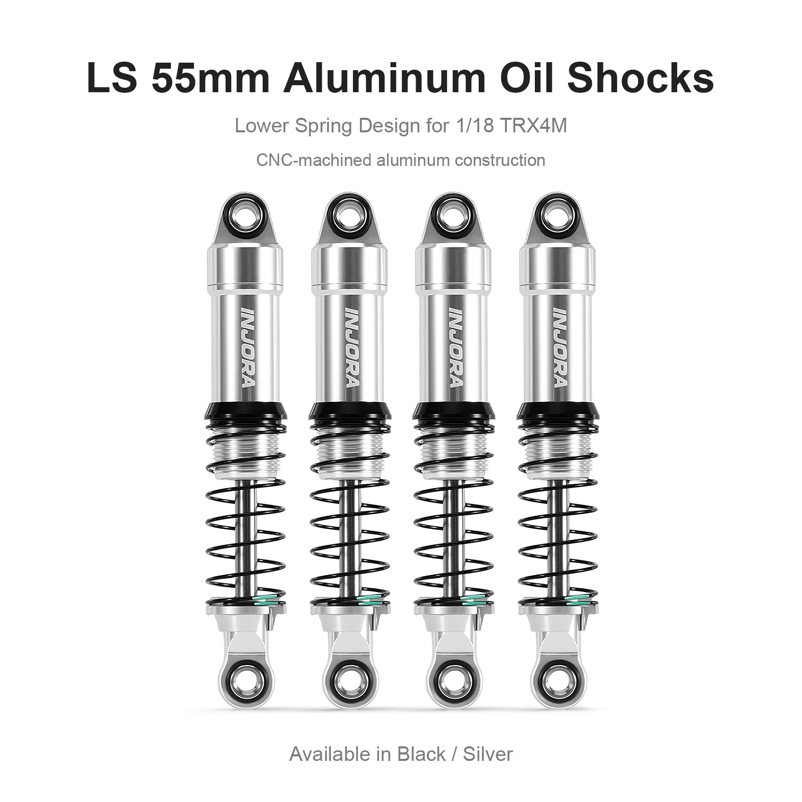 INJORA LS 59mm/55mm Aluminium-Ölstoßdämpfer für 1/18 TRX4M – Detail 33