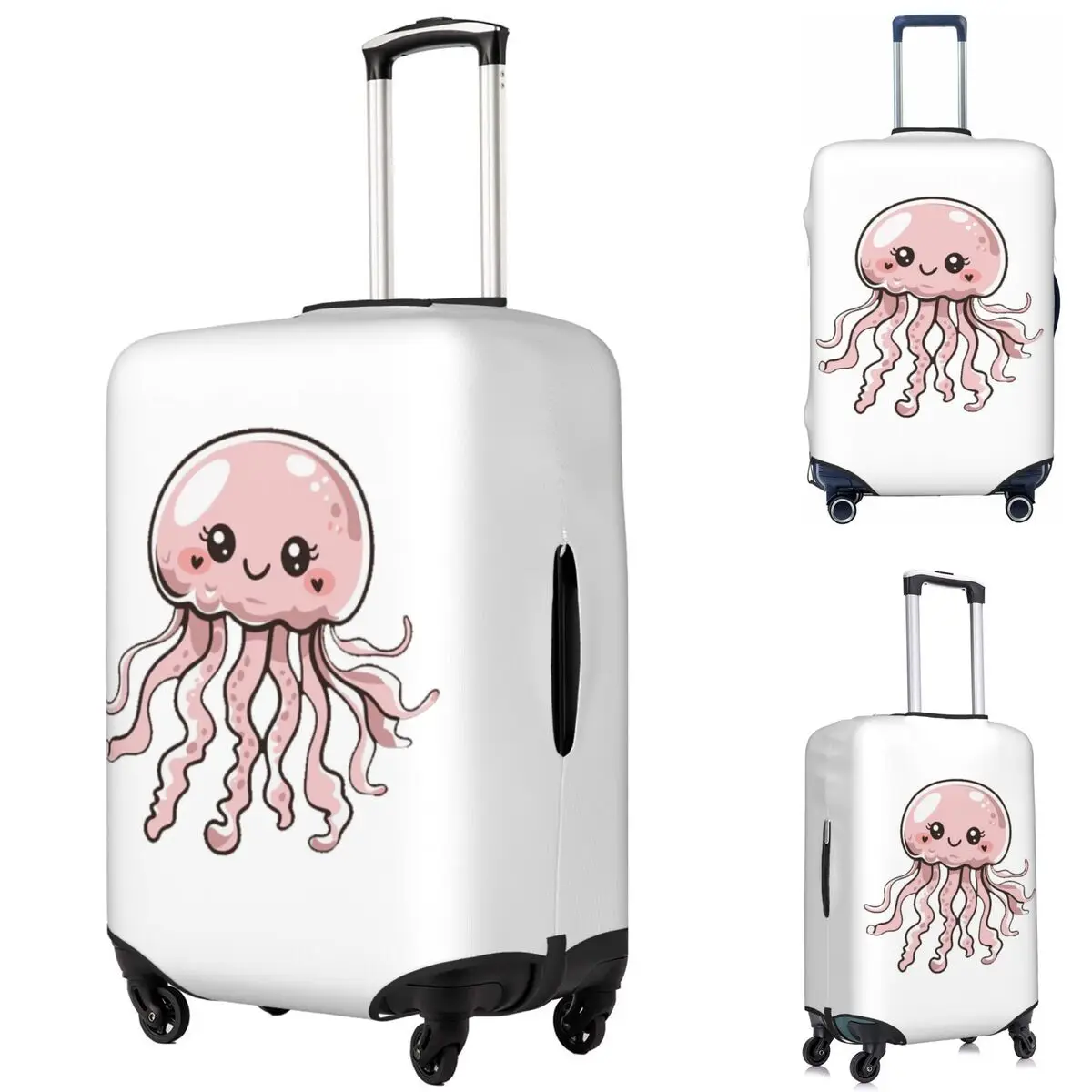

Cute Jellyfish Kawaii Design Suitcase Cover Protection Elastic Travel Luggage Protector Covers for 18-32 Inch