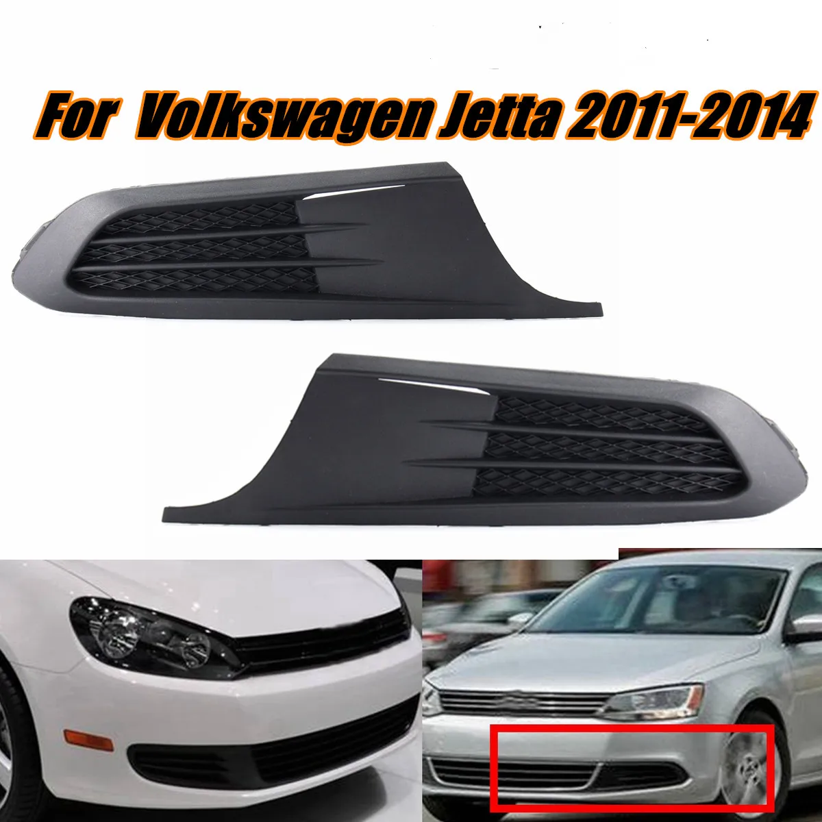 The fog lamp frame is applicable to the left right lower grille of the front bumper of the Volkswagen Jetta 12-14 models Jetta