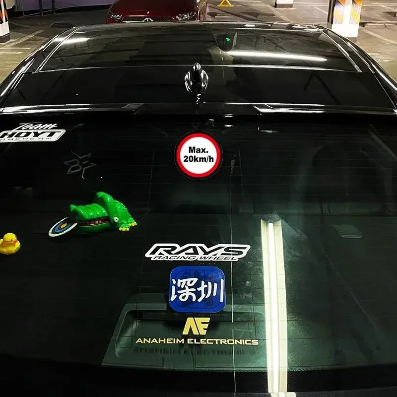 JDM Speed Limit Sticker Max 20km/h Max 60km/h Max 299km/h Car Fuel Tank Cover Bumper Sticker Motorcycle Accessories Sticker