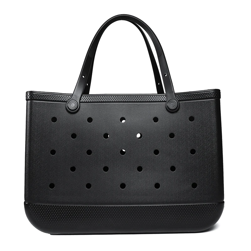 

XL Waterproof EVA Beach Bag Large Tote Soft Washable Jelly Tote Handbag Easy Clean Carry All for Travel Picnic Shopping