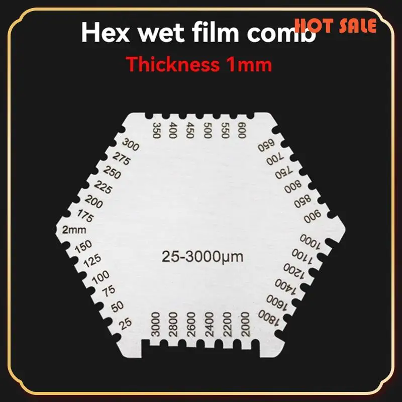 

ABFA Stainless Steel Wet Film Comb Paint Coating Wet Film Thickness Gauge Comb Gauge Film