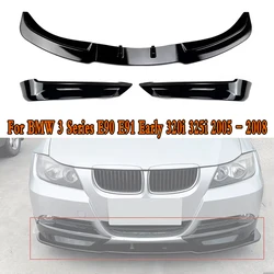 Front Bumper Lip Splitter Diffuser Body Kit Spoiler Bumper Guard Protector For BMW 3 Series E90 E91 Early 320i 325i 2005 - 2008