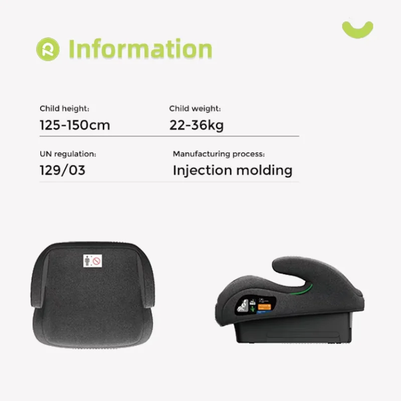 การปั้น R129 i ขนาด บูสเตอร์เบาะรถยนต์หันหน้าไปทางไปข้างหน้าพร้อม isofix