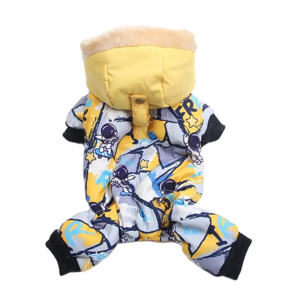 Boy Dog Cat Warm Jumpsuit Hoodie Windbreak Apparel Pet Puppy Winter Coat Jacket Outfit