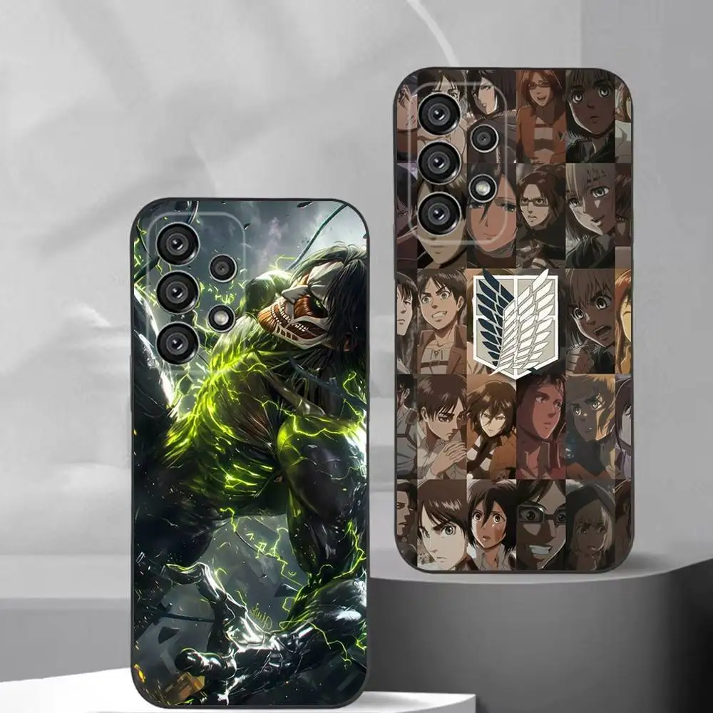 

A-attack on titan Phone Case For Samsung S25,S24,S21,S22,S23,S30,Ultra,S20,Plus,Fe,Lite,Note,10,9,5G Black Cover