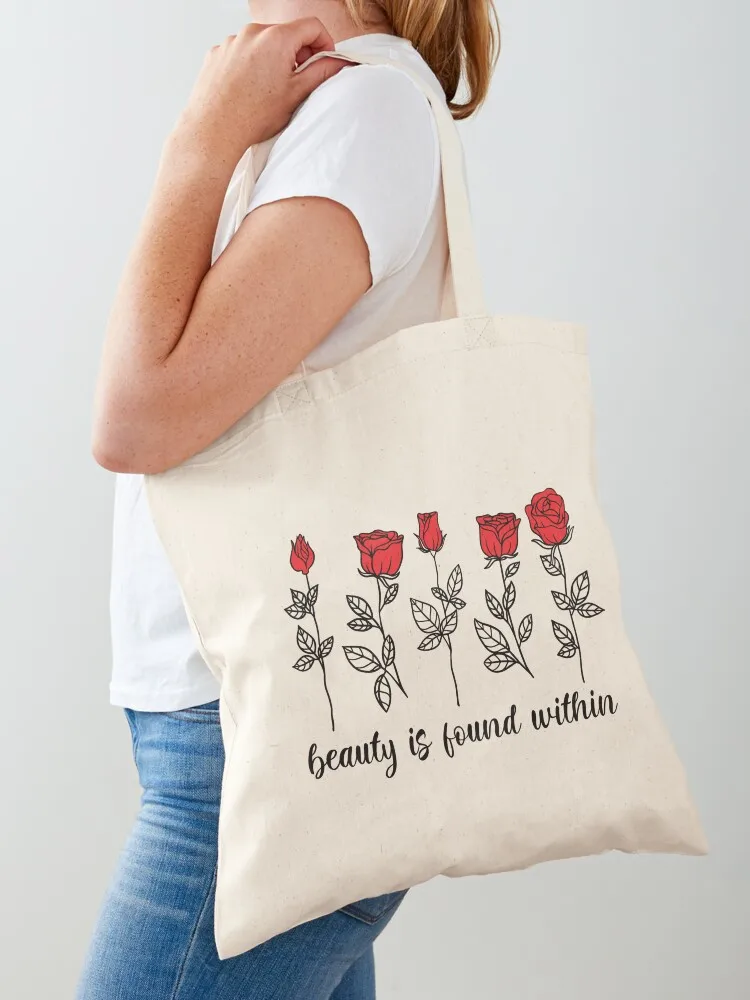 

Beauty Rose Tote Bag shoping bag eco pack shopping cart bags Woman shopper bag
