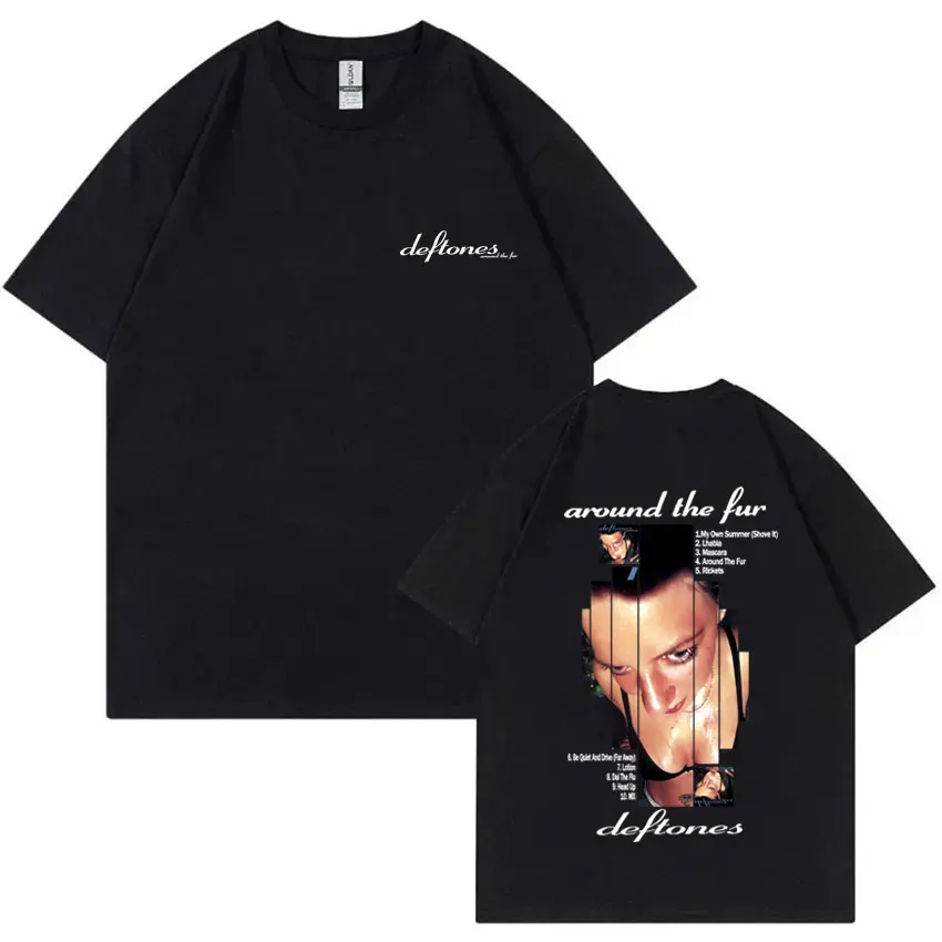 

Deftones Around The Fur Album Graphic T-shirt Men Women Fashion Vintage Rock Pop Music T Shirts Male Casual Oversized T-shirts