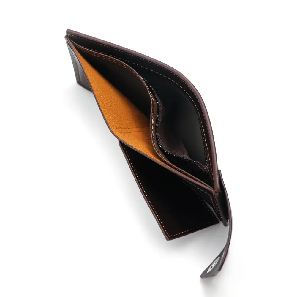 Große Kapazität Männliche Kurze Brieftasche Anti-Diebstahl Zipper PU Leder Karte Halter Koreanischen Stil Magnetische Schnalle Einfarbig Karte Tasche