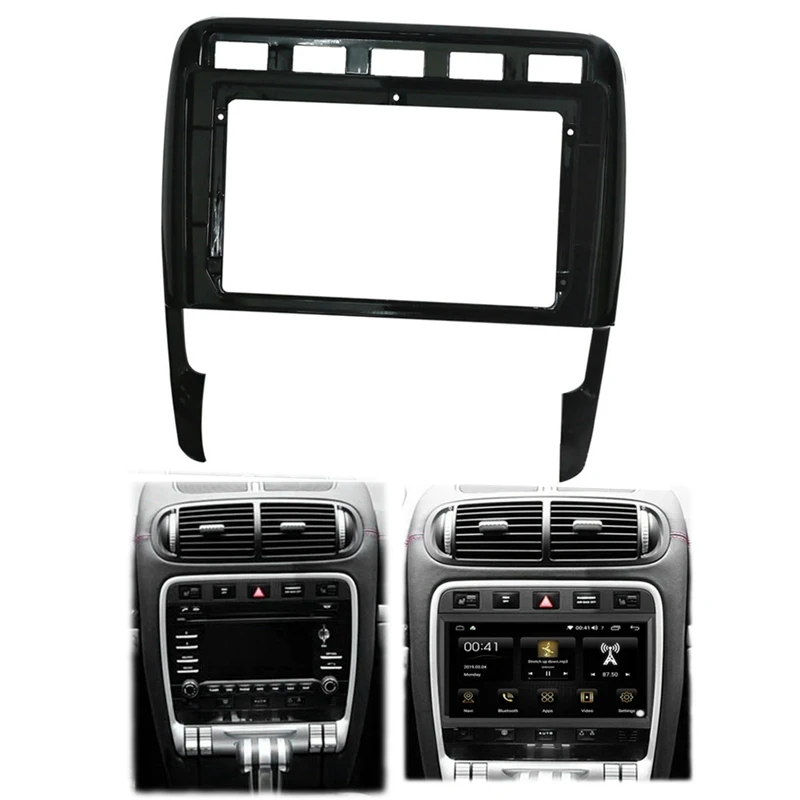 Car Radio Fascia For-Porsche Cayenne 2002-2010 DVD Stereo Frame Plate Adapter Mounting Dash Installation Bezel Trim Kit