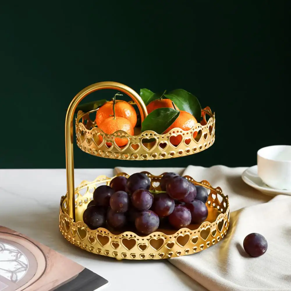 Fruit Tray Support Stability Will Not Damage The Desktop European Light Luxury Texture Open Three-dimensional Storage Design