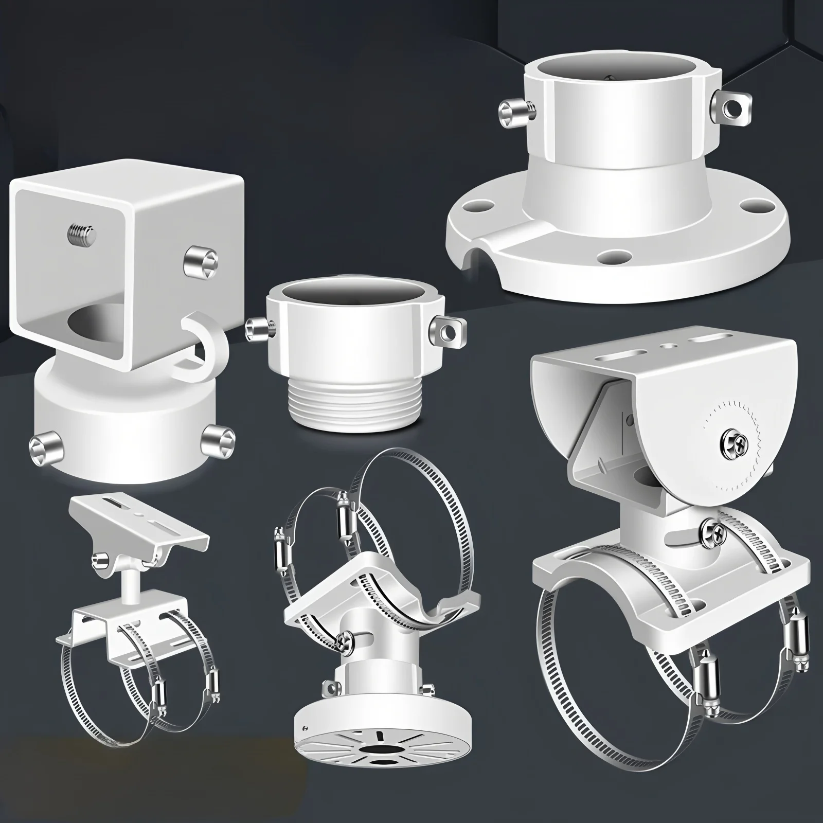 Support de caméra de vidéosurveillance, support de montage sur poteau Vertical, poteau horizontal, colonne de maintien, Machine à boule, dôme de vitesse, adaptateur de bride de caméra PTZ