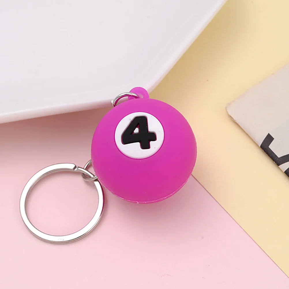 

7Pcs Pool Ball Keychains Creative Durable Lightweight Decorative Sports Themed Hanging Keychain Ornaments for Bags Backpacks