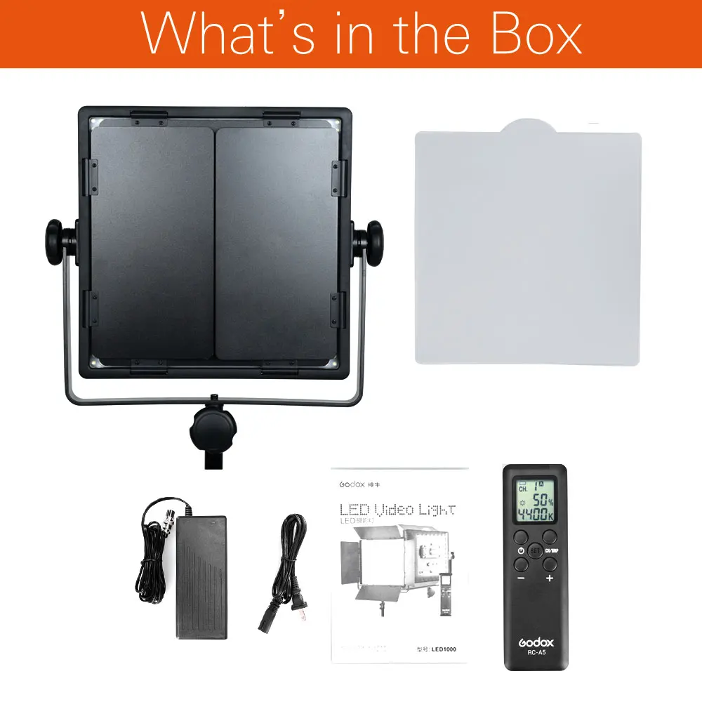 Godox LED1000C Lampu Video Studio untuk Kamera Camcorder Versi Dapat Diganti Jarak Jauh Nirkabel dengan 3300K-5600K Gratis DHL