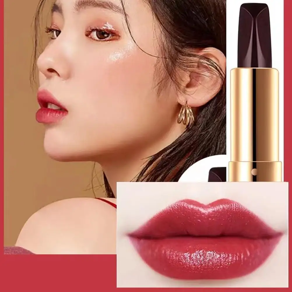 Three-tone Lipstick Pearlescent Matte Moisturizing Balm Wholesale Cup Non-sticking Longlasting Makeup Bitten-lip Gradient L V8H1