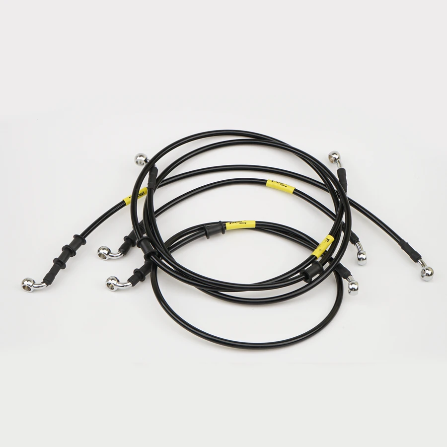 Braided Hose 400 - 2200mm Motorcycle Hydraulic Brake Line Cable 10mm Banjo for Suzuki Kawasaki Yamaha Pipe Line Braided oil hose