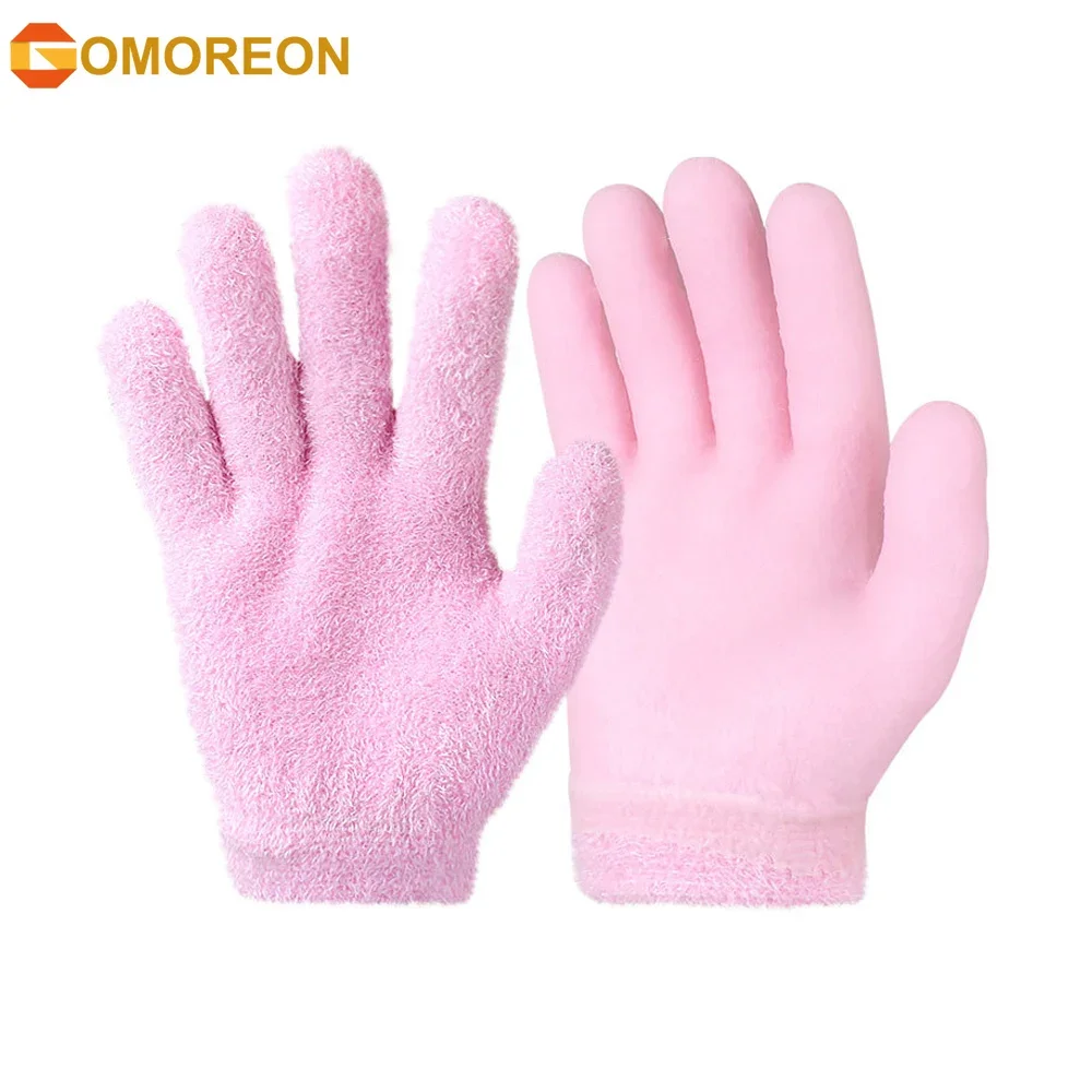 

1Pair Spa Gloves Moisturizing Gel Gloves Heal Eczema Cracked Dry Skin Cracked hand, Cuticles for for Repair Treatment