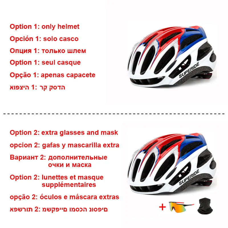 SUPERIDE Integrally-molded Mountain Road Bike Helmet Sports Racing Riding Cycling Helmet Men Women Ultralight MTB Bicycle Helmet