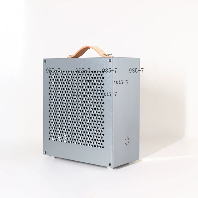 Mini-ITX Barebone Case, Aluminum Alloy for Soft Router, Half-Height Knife-Cut DC-ATX Power Supply