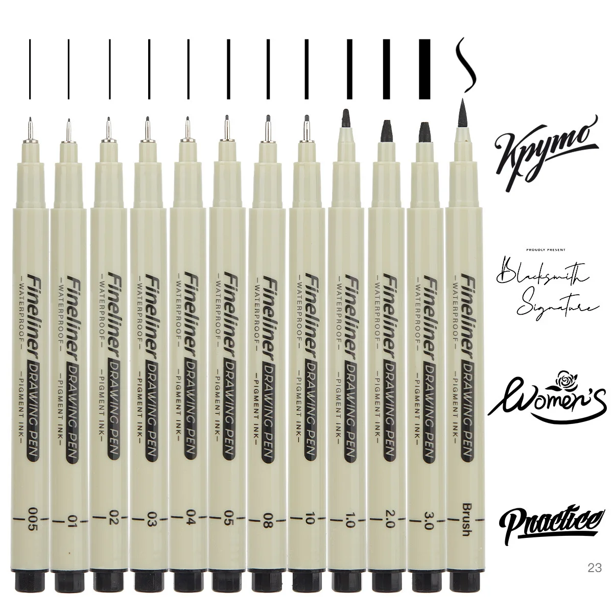 Professional 12Pcs Manga Art Marker Set Fine Line Sketch Pens for Drawing Illustration & Calligraphy Artist School Supplies Kit