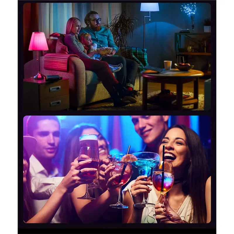 

ABFU-Smartthings Compatible Smart LED Bulb W3 E27 Multicolor Ambient Light Wifi Voice Control 1700K-6500K For Mi Home Alexa Goog