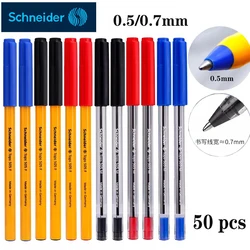50pcs German Schneider Ballball Pens 505F/M Large Capacity Continuous Ink Gel Pen 0.5/0.7mm School Supplies Office Stationery
