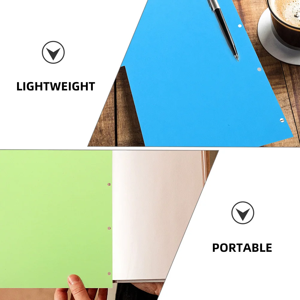 

3 комплекта, цветные разделители для переплета, 4 отверстия, вкладки для блокнота формата А4, индексные классификационные маркеры страниц для офиса и школы