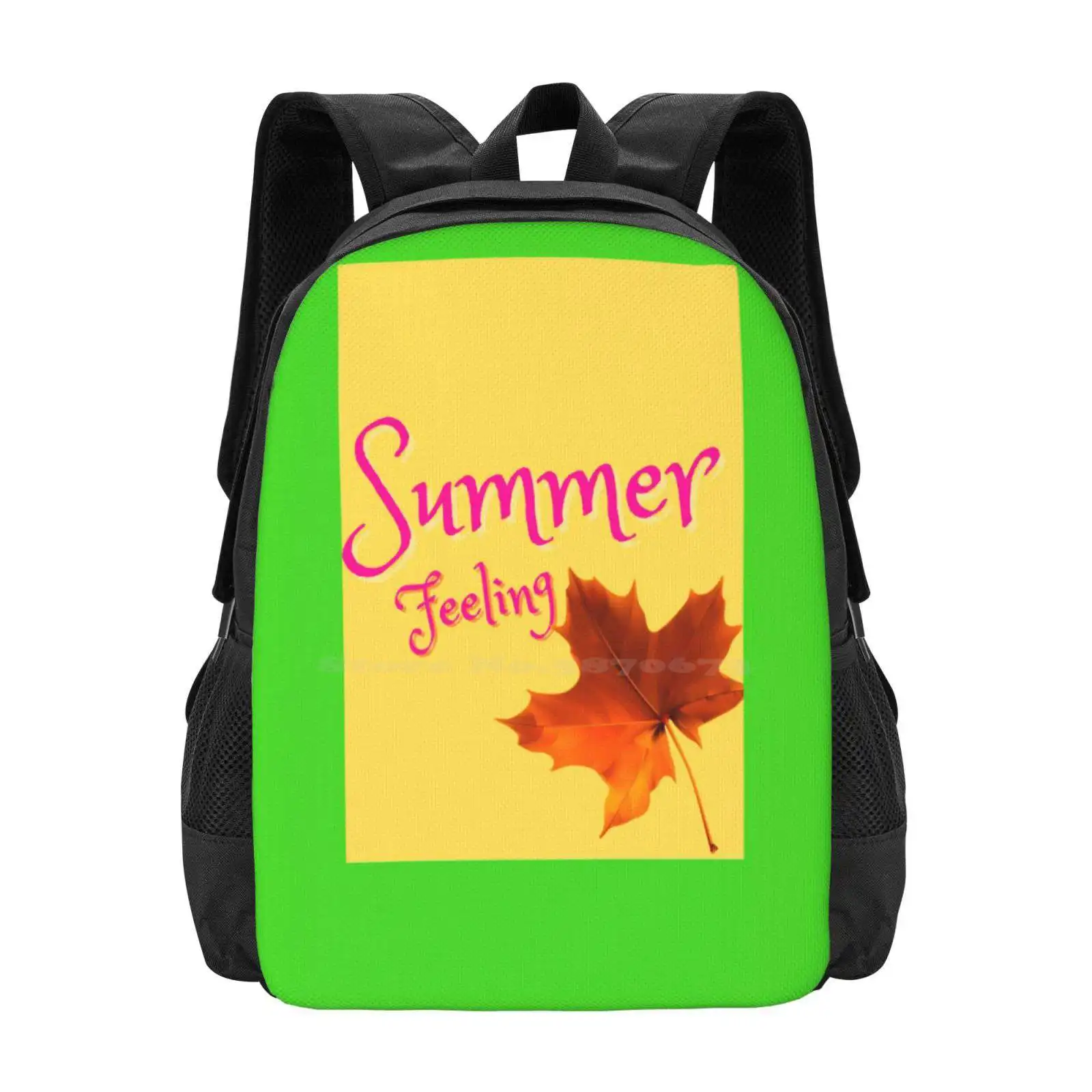 Summer Feeling/ Canada Summer Feeling Hot Sale Schoolbag Backpack Fashion Bags Maple Leaf Nature Summer Feeling Fall Choder