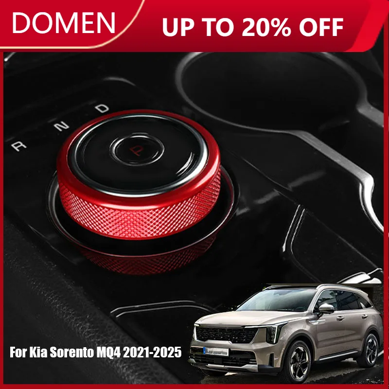 

For Kia Sorento MQ4 2021 2022 2023 2024 2025 Aluminum alloy material for decorative frame of central control knob