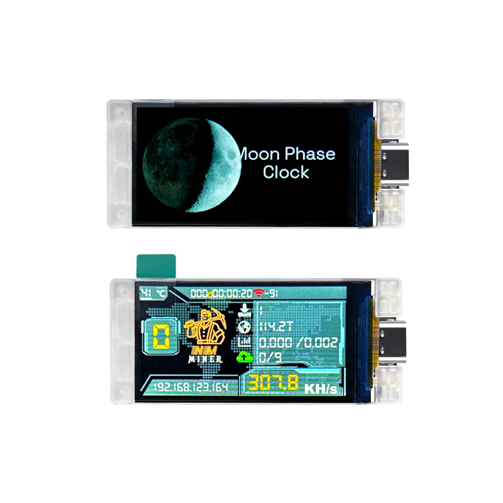 Pro Version Nerd Miner BTC Crypto Solo Lottery 310KH/s Heltec Vision Master T190 Win  with Low Power Consumption WiFi Connection