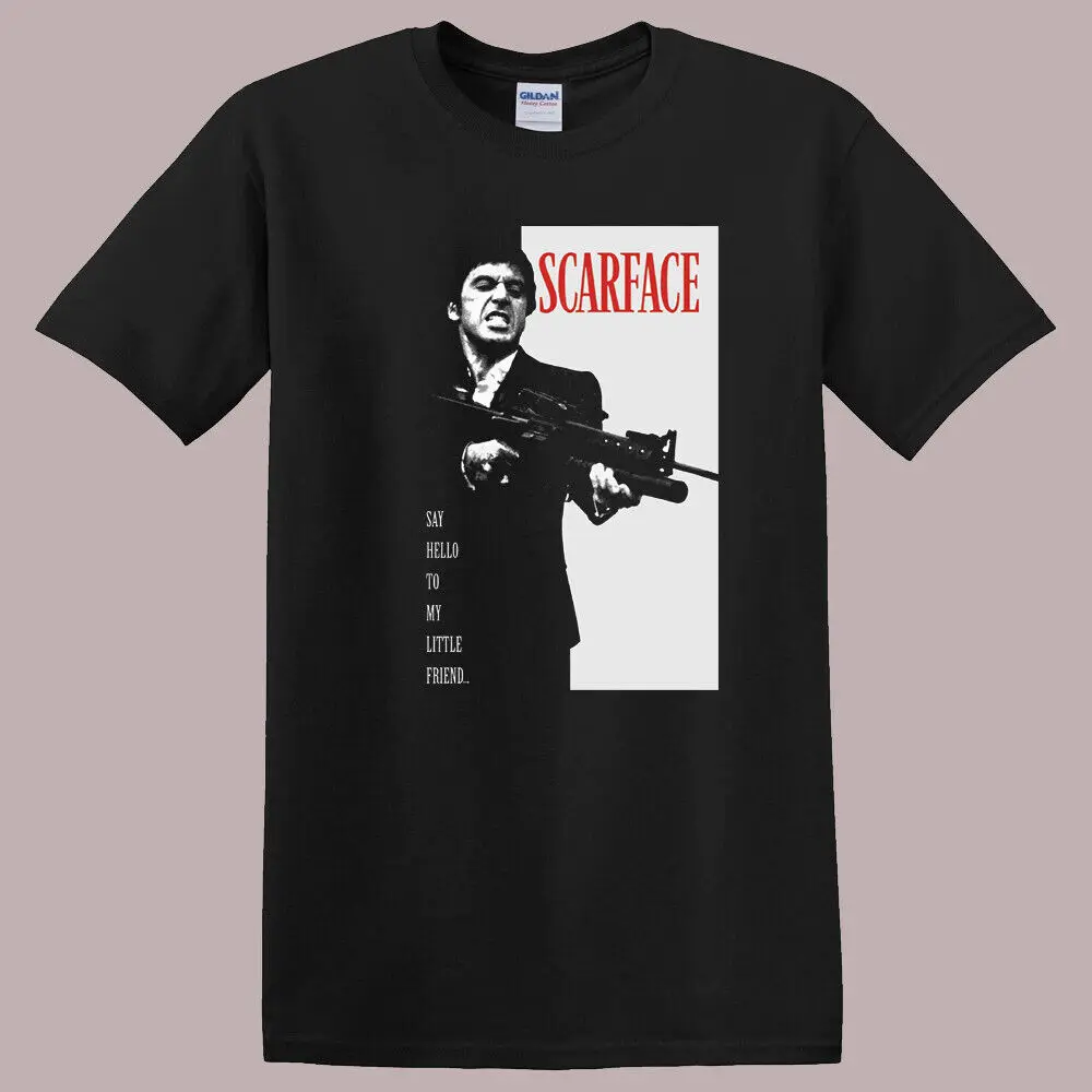 

Scarface Al Pacino Movie Men's Black T-Shirt Size S-5XL