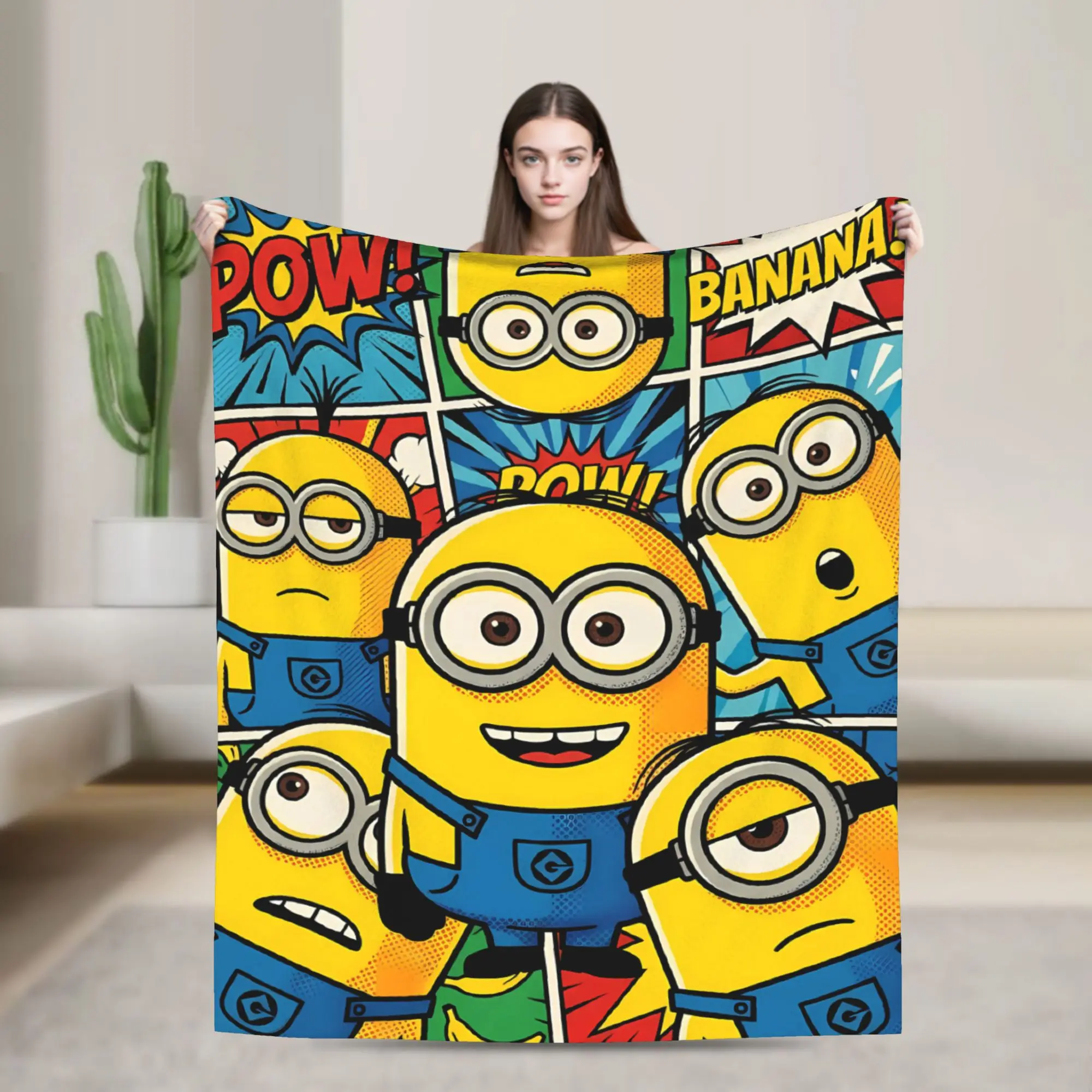 Cartoon M-Minions Blankets Quality Super Warm Throw Blanket Winter Kids Home Decor Funny Bedspread image 3