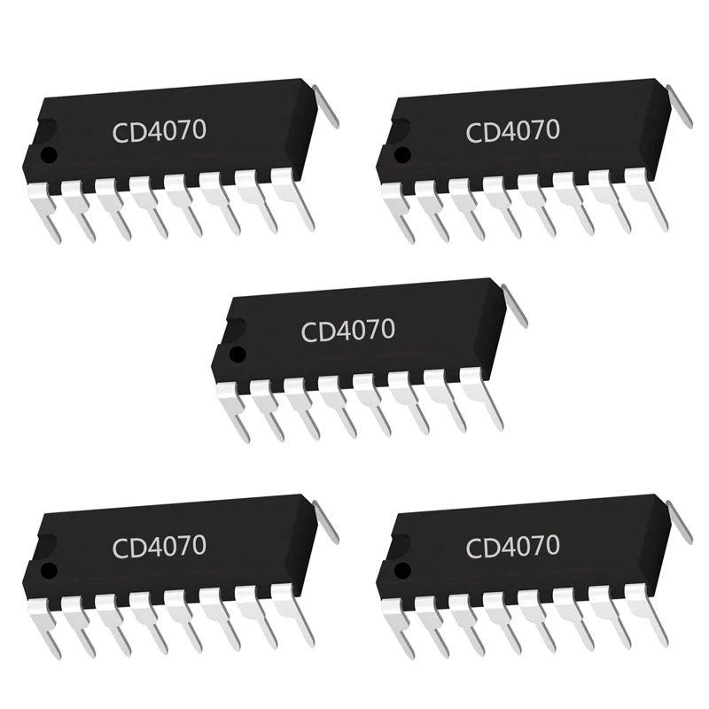 CMOS مفتاح رباعي ثنائي رقاقة IC ، CD4066 ، CD4070 ، CD4071 ، CD74HC04E ، DIP-14 ، 5