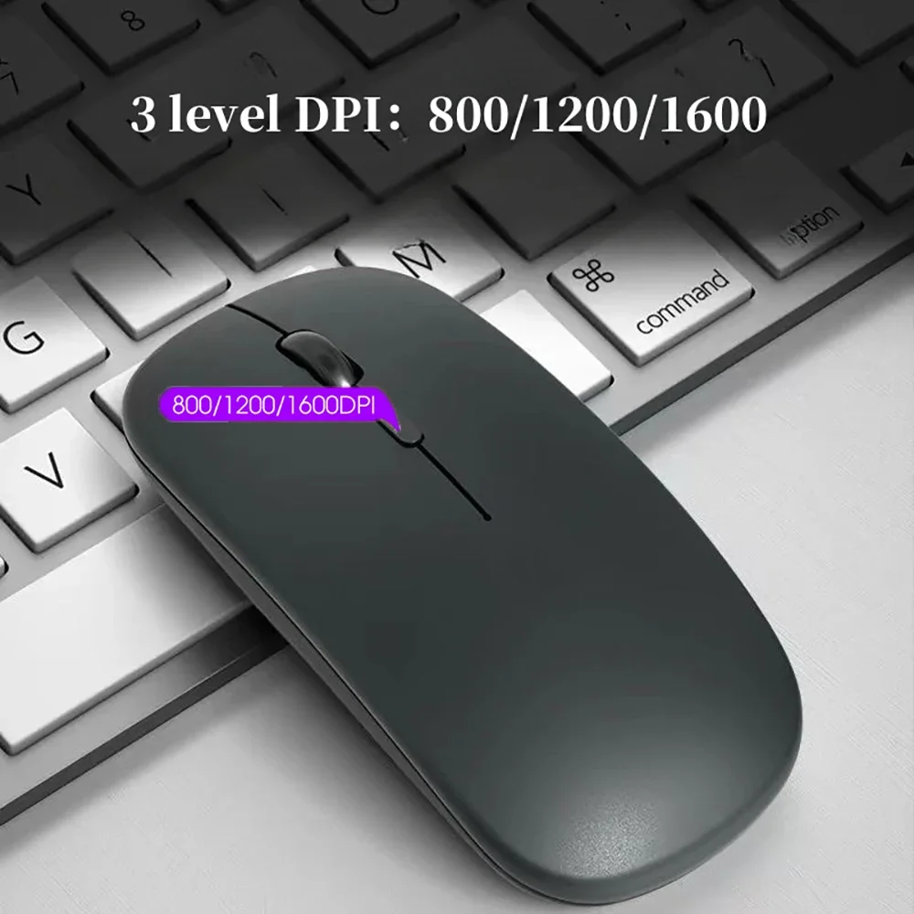 Мышь Bluetooth 5,0, беспроводная бесшумная мышь, оптическая мышь 800-1200-1600 точек на дюйм, офисная игровая мышь для ПК, планшета, ноутбука, Windows, Mac OS
