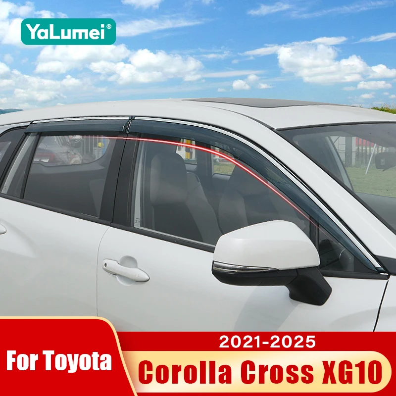

Для Toyota Corolla Cross XG10 2021 2022 2023 2024 2025 дефлектор бокового окна, ветрозащитный козырек от ветра и дождя, автомобильные аксессуары
