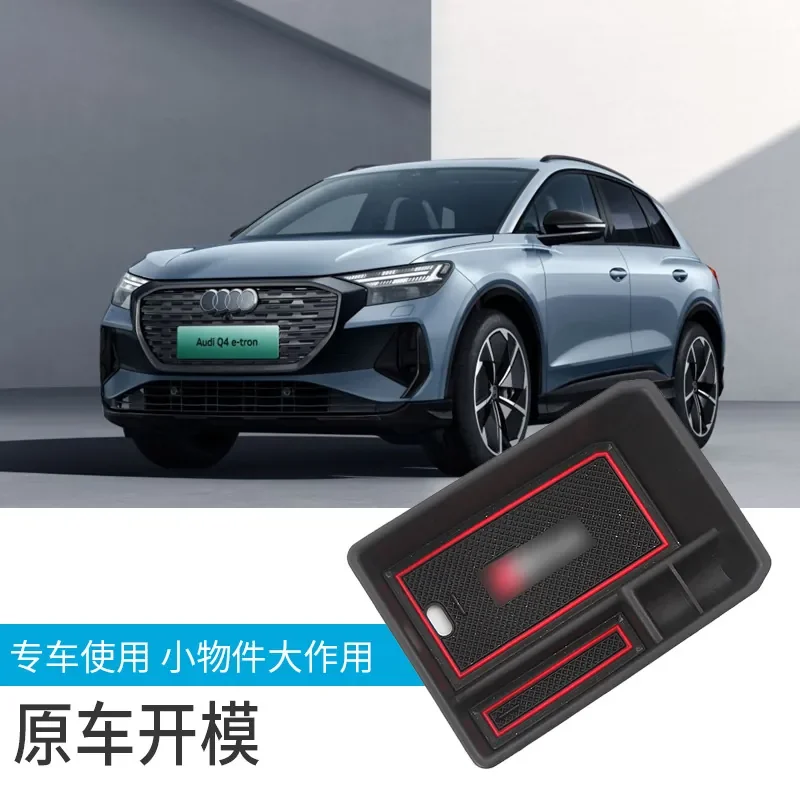 For Audi Q4 e-tron Armrest Central Storage Box Modified Accessories