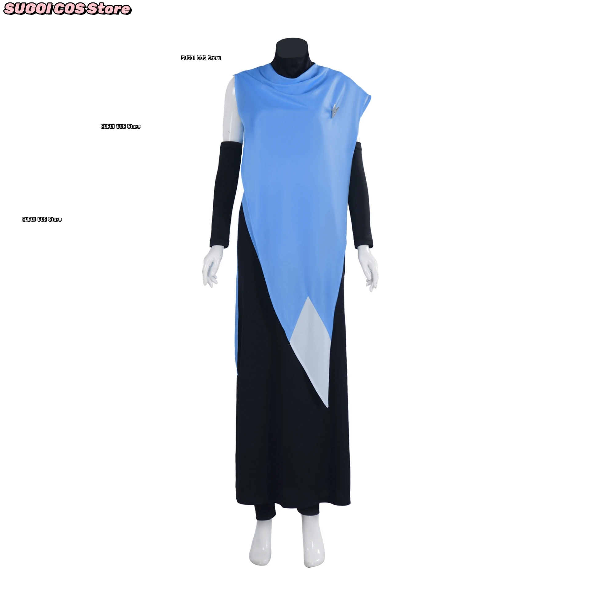 Sypha Belnades Cospaly Anime Castlevania Cosplay Uniform Dress Set Halloween Party Blue Outfit for Woman