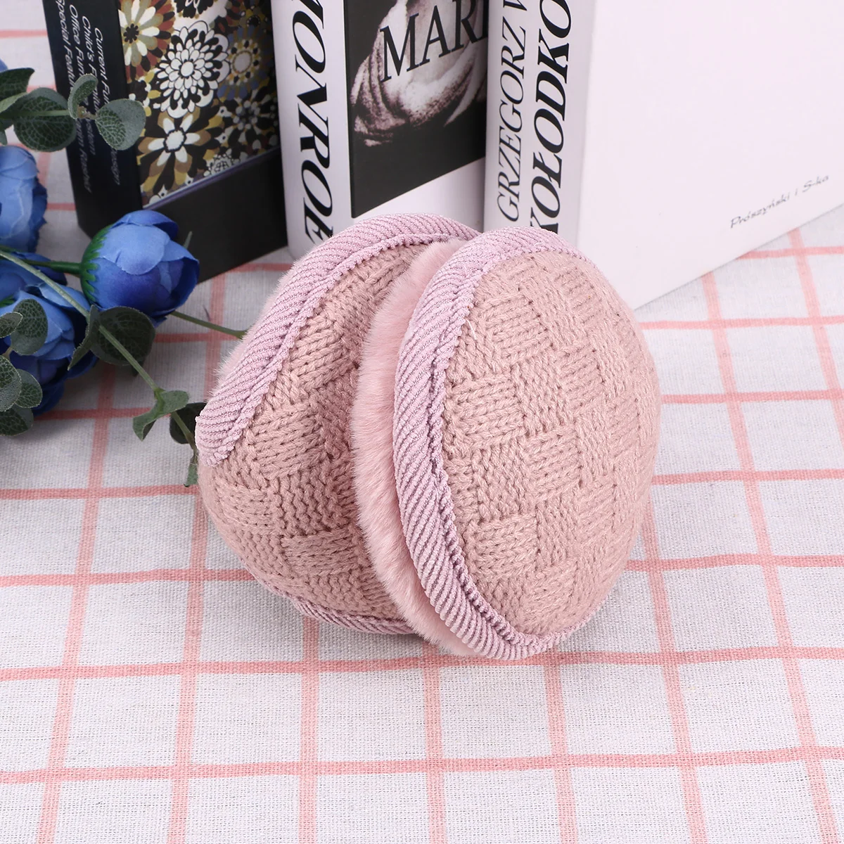 11X11Cm الدافئة الصوف مبطن يفشل الشتاء في الهواء الطلق للجنسين لمط الأذن اللوحات بطانة يندبروف غطاء للأذنين غطاء للأذنين #5