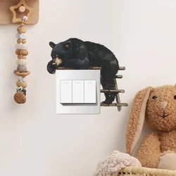 Cute Animal pattern Switch Wall Sticker Removable Waterproof sticker for bedroom bathroom Living room Decoration Switch sticker