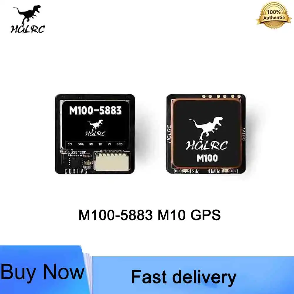 HGLRC M100-5883 M10 GPS Module Compass Ceramic Antenna LED Indicator 21x21mm For Fixed Wing FPV Long Range RC Aircraft Parts